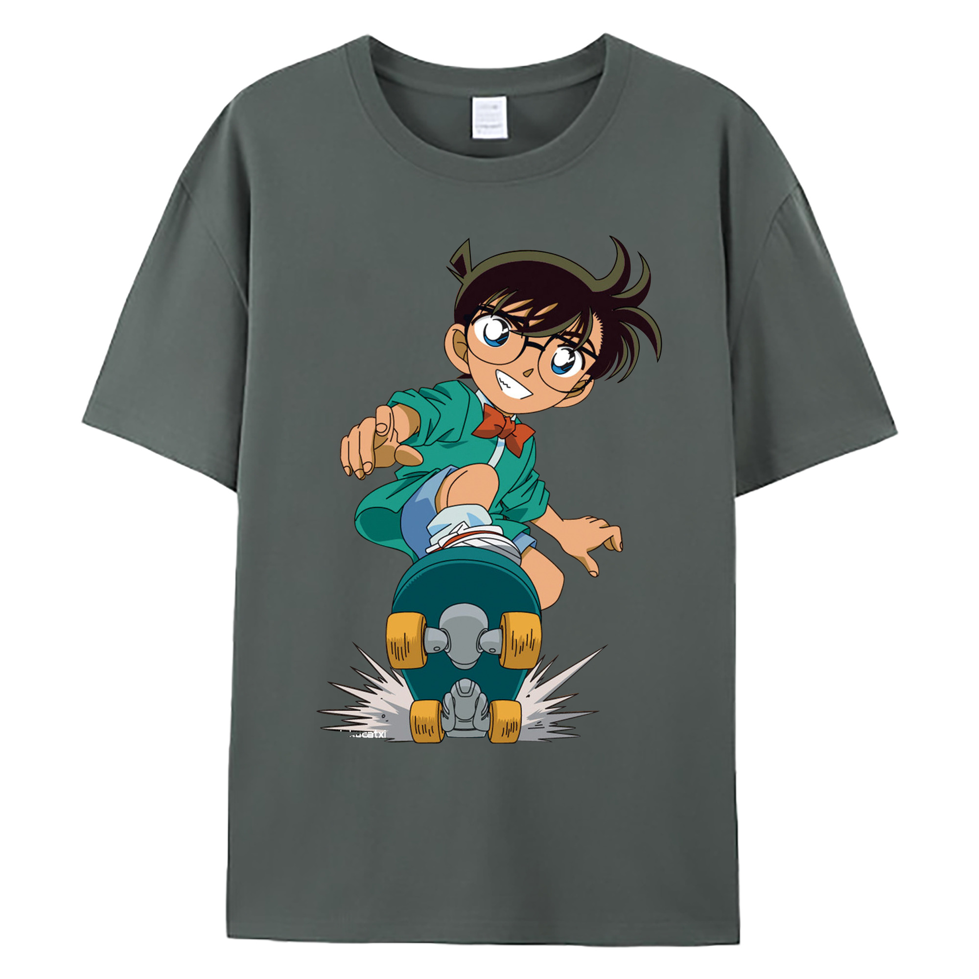 （画像用） 名探偵コナン 江戸川 コナン Detective Conan Conan Edogawa 綿100％ メンズ半袖Tシャツ｜肌触りやわらか＆通気性